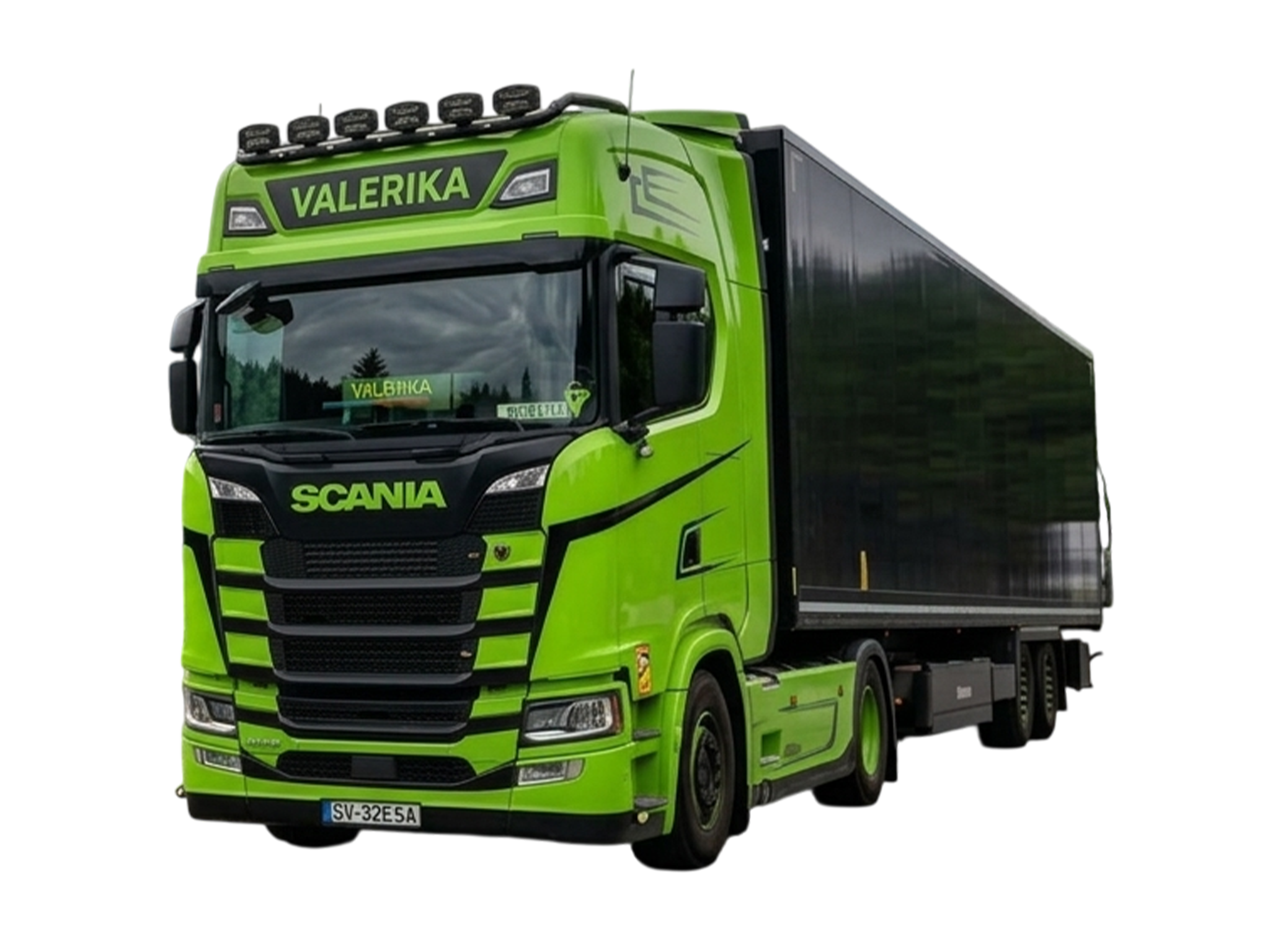 Camion VALERIKA E.S. cu semiremorcă tip box